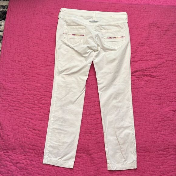 Jean Paul Gaultier white   Pants with Floral Accents, size 28 - Picture 7 of 11